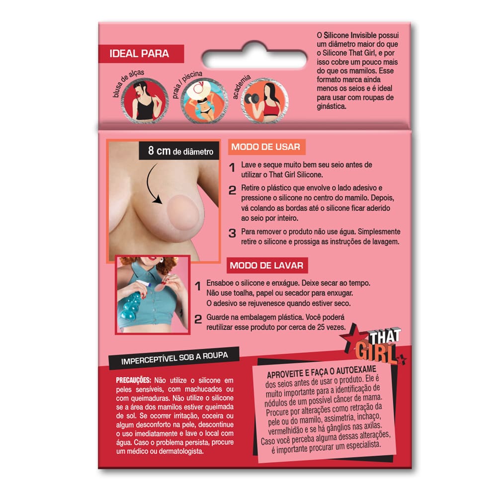 Adesivo para Seios Redondo Invisible Ultrafino