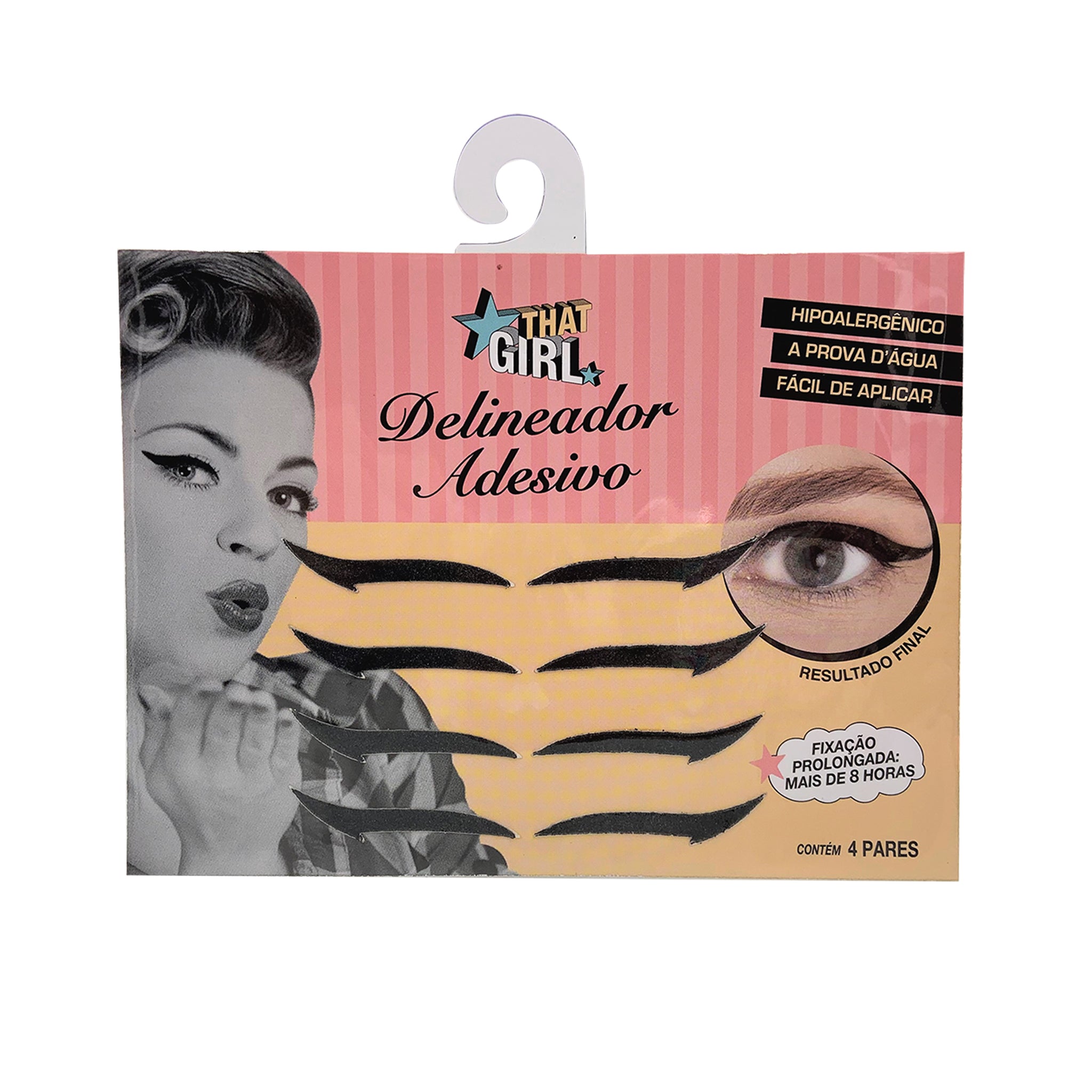 Delineador Adesivo That Girl - Preto 4 pares