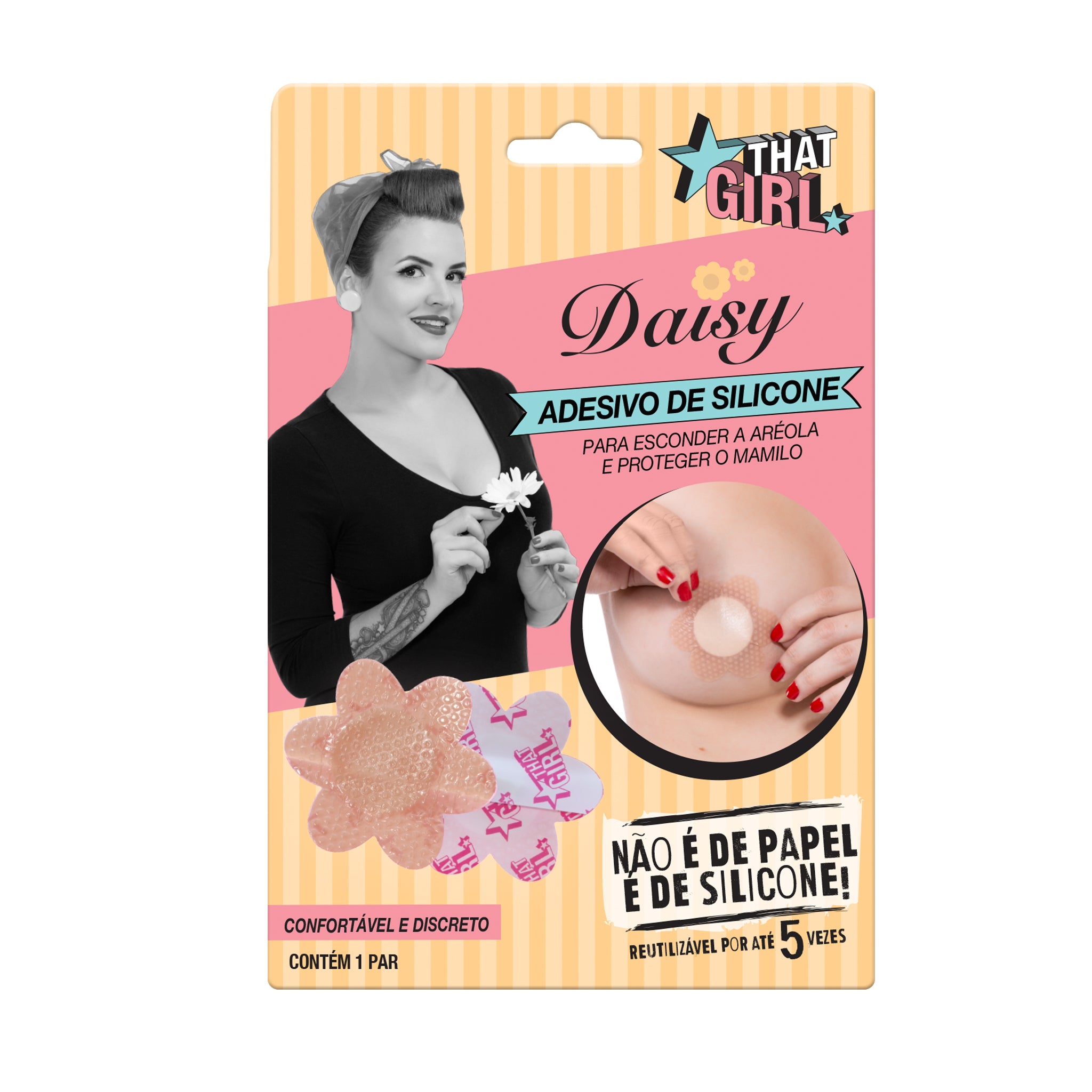 Adesivo para Seios Reutilizável Daisy