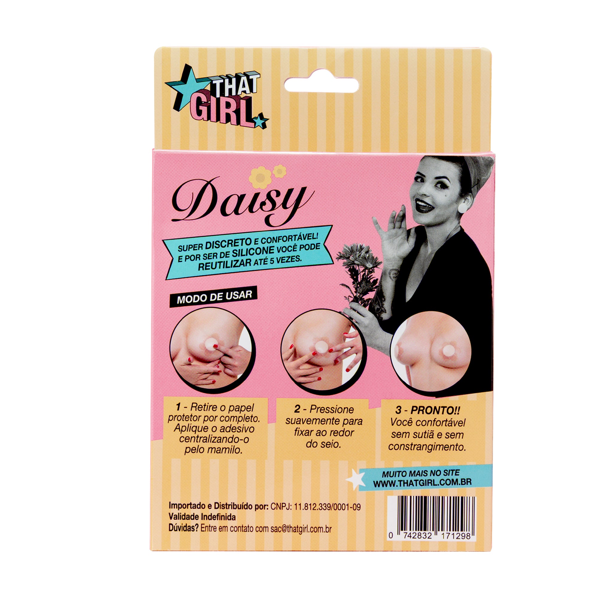 Adesivo para Seios Reutilizável Daisy